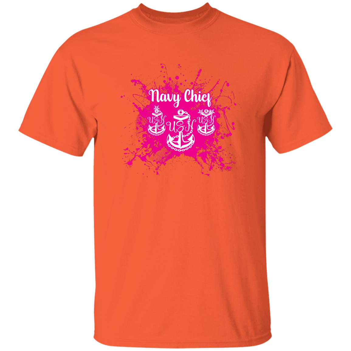 Navy Chief Pink Paint 5.3 oz. T-Shirt