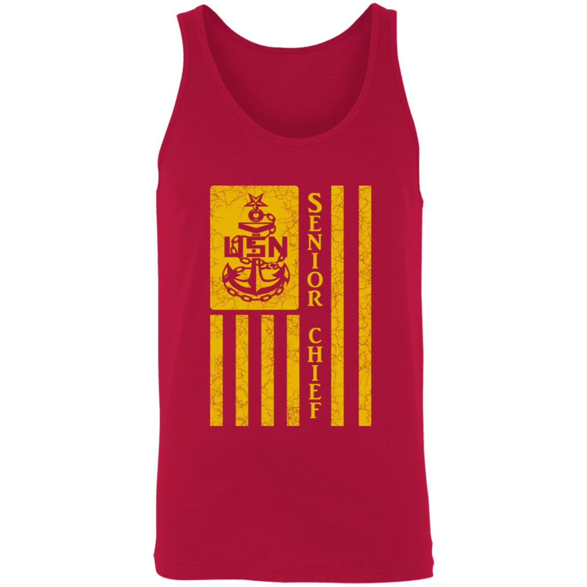Senior Chief Flag Gold Unisex Tank