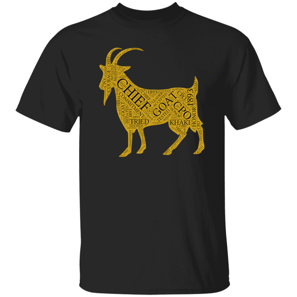 Goat Word Gold 5.3 oz. T-Shirt