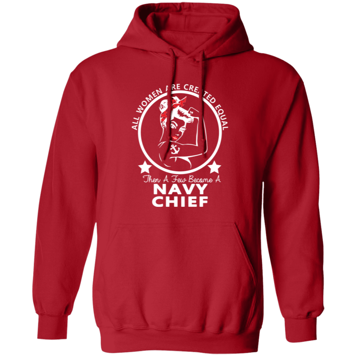 Navy Girl Chief White Pullover Hoodie