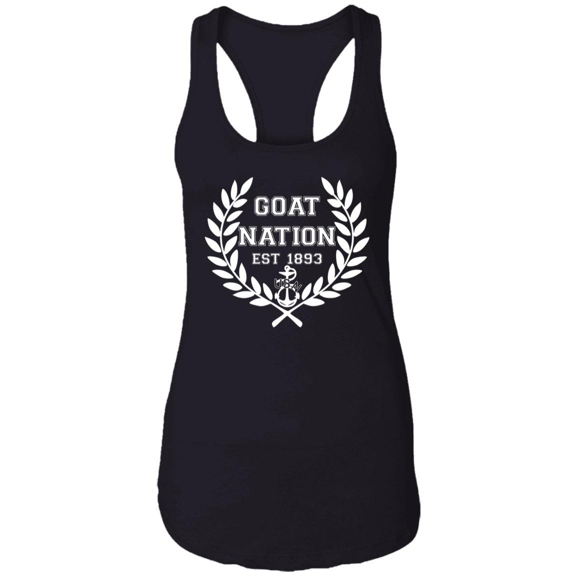 Goat Nation White Ladies Racerback Tank
