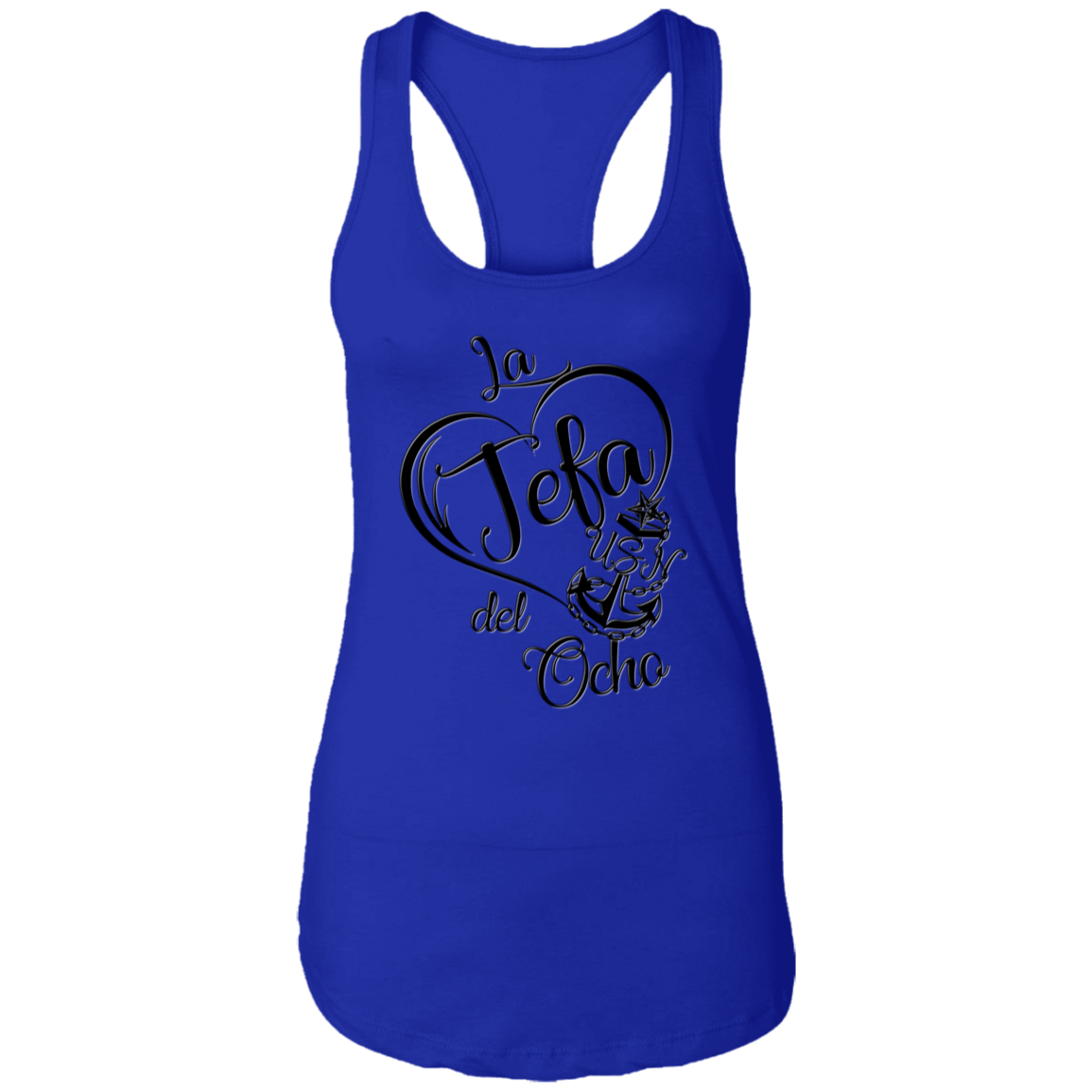 La Jefa del Ocho Ladies Racerback Tank