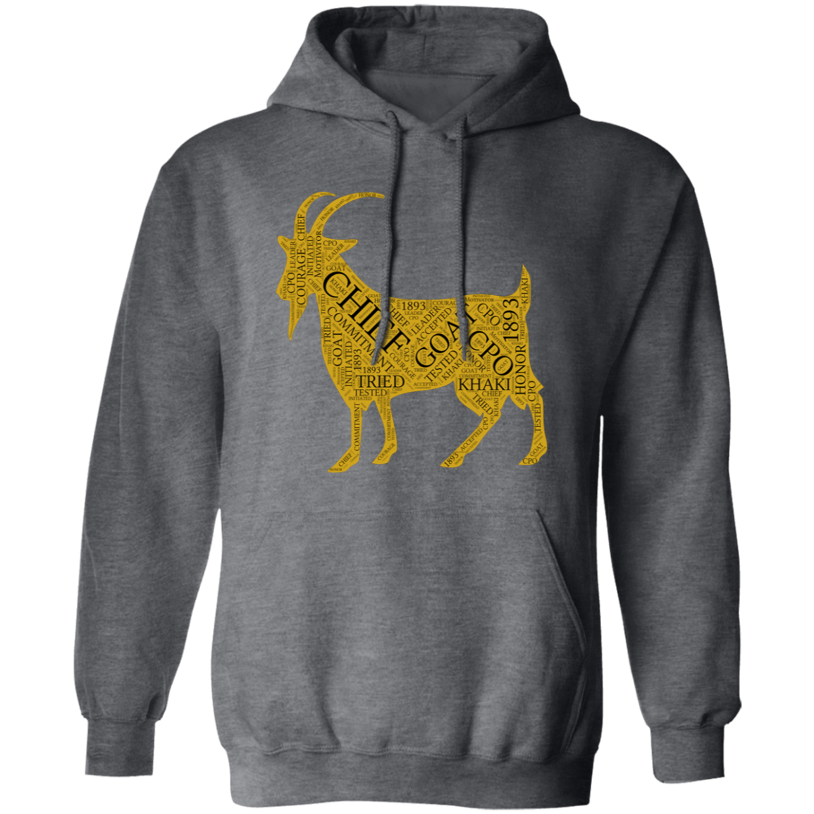 Goat Word Gold Pullover Hoodie