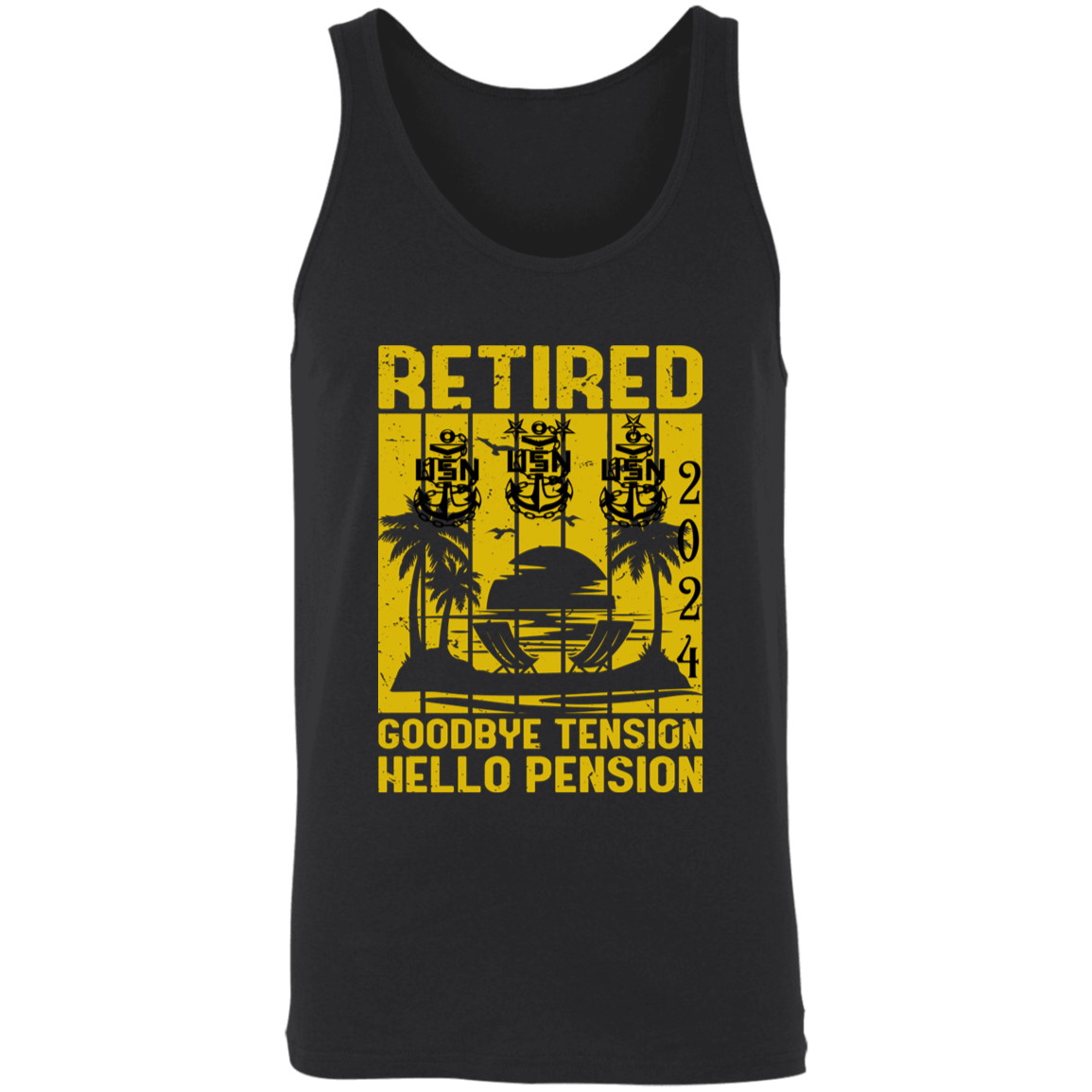 Hello Pension Retired V2 Unisex Tank
