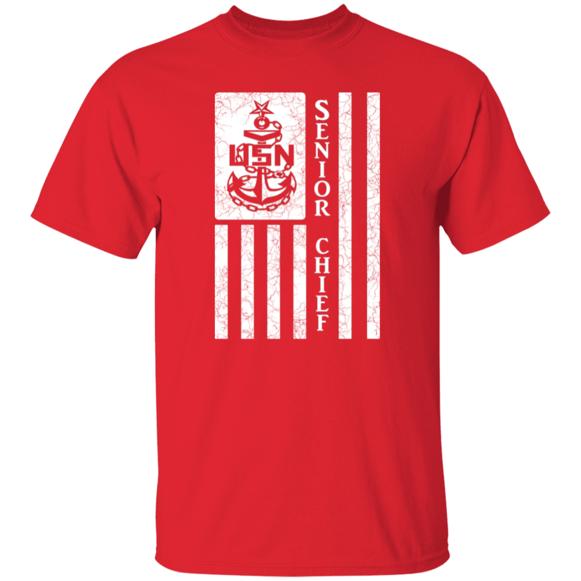 Senior Chief Flag White 5.3 oz. T-Shirt