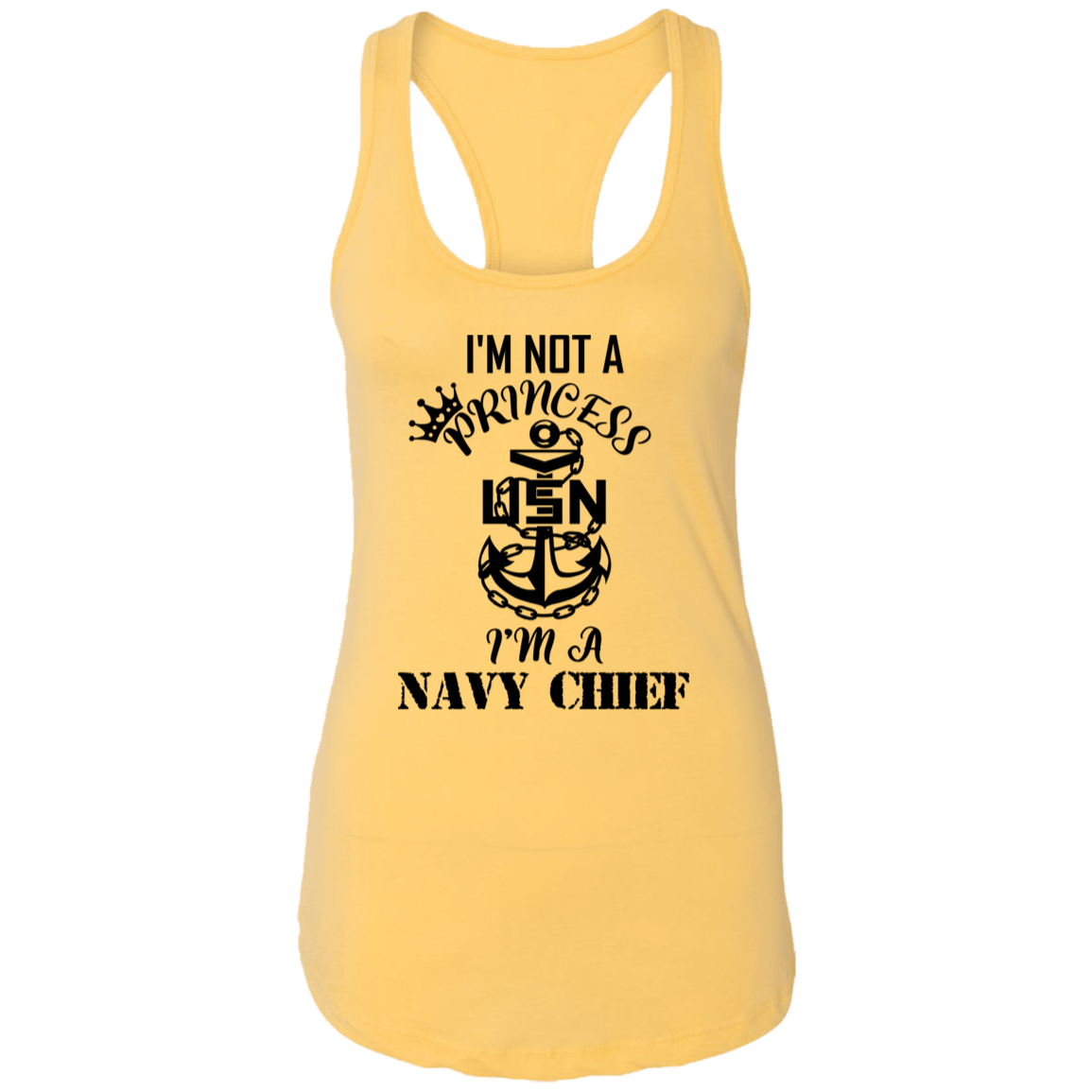 I'm not a Princess Ladies Racerback Tank