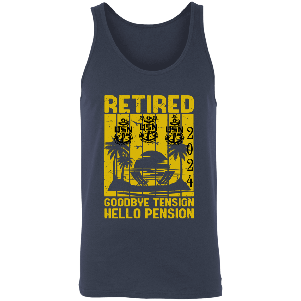 Hello Pension Retired V2 Unisex Tank