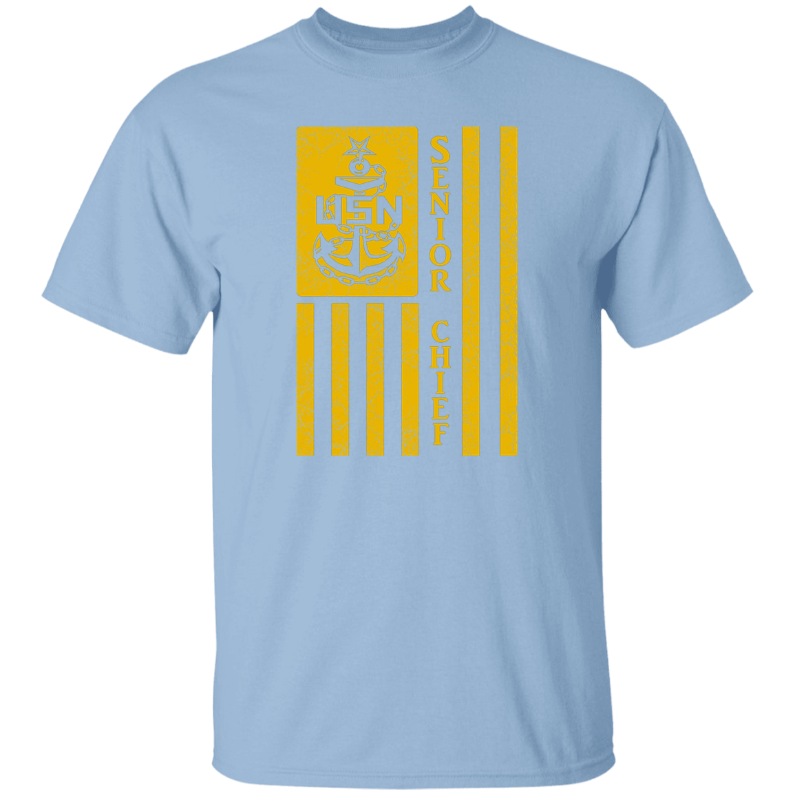Senior Chief Flag Gold 5.3 oz. T-Shirt