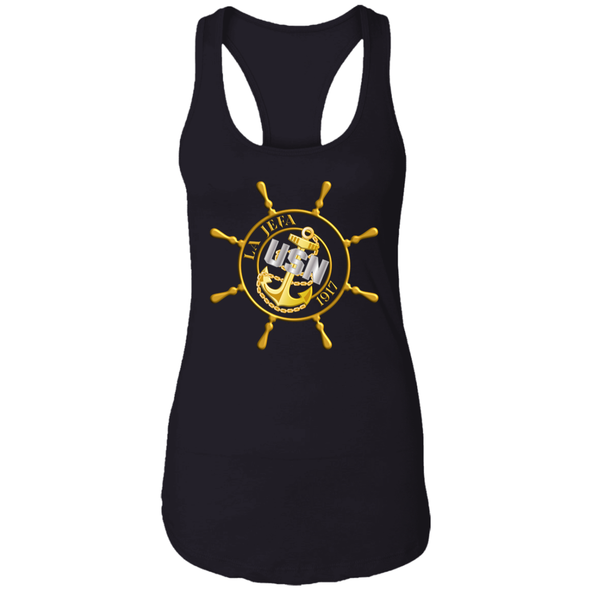 Ships Wheel Jefa Ladies Racerback Tank