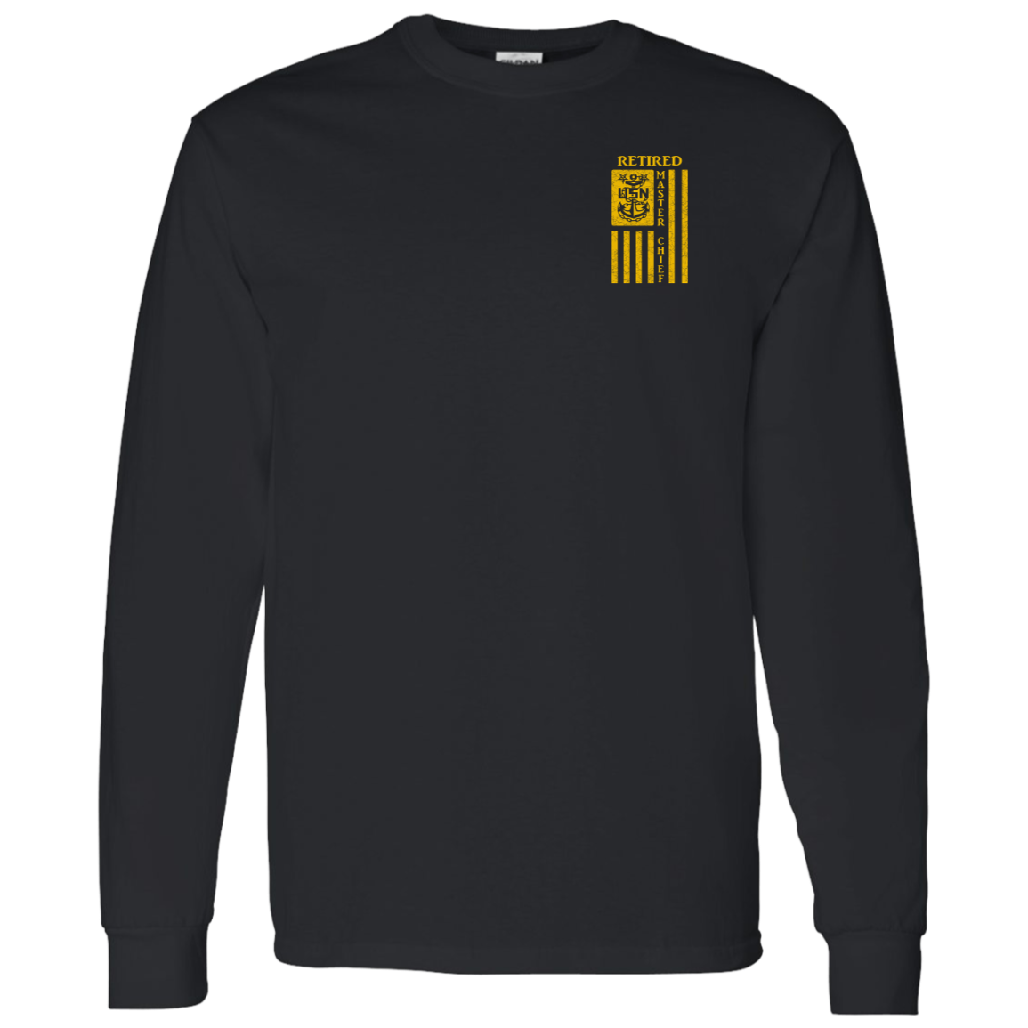 Retired Master Chief Flag FB LS T-Shirt 5.3 oz.