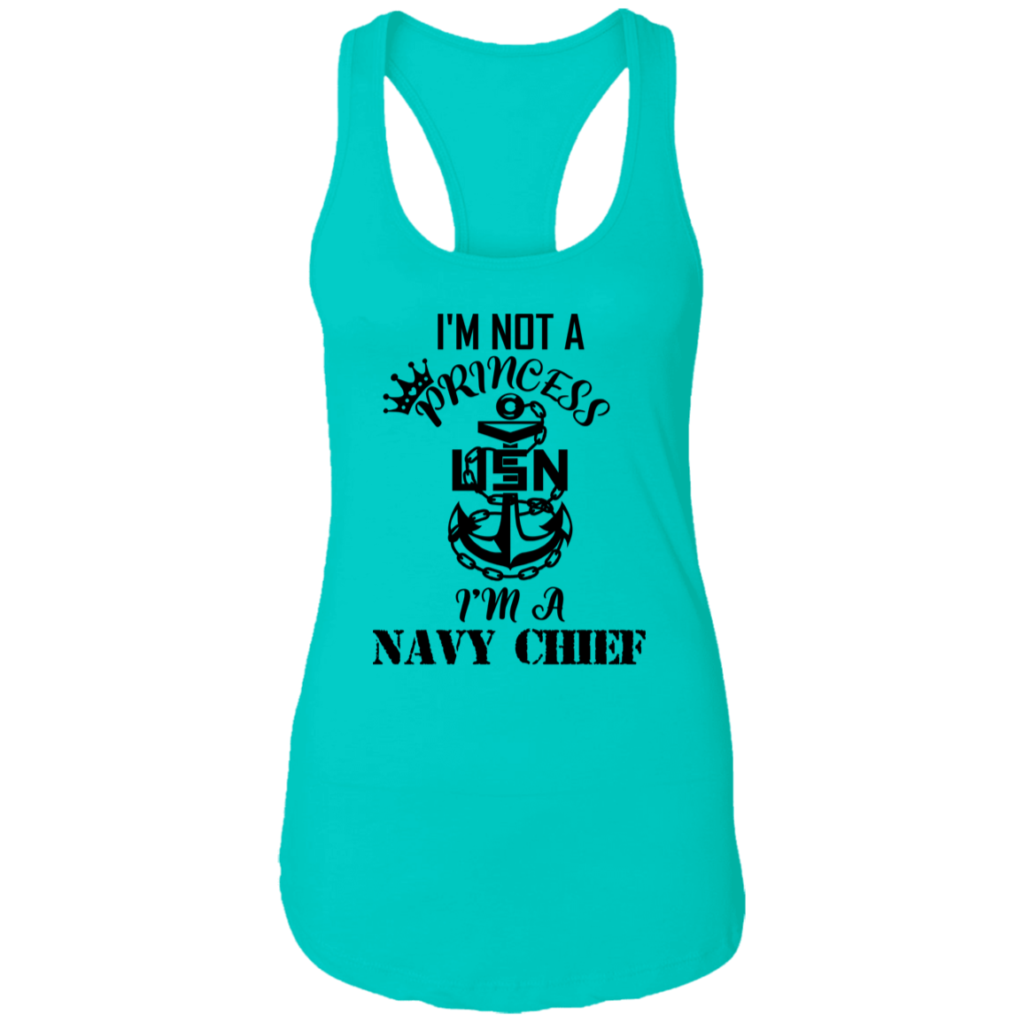 I'm not a Princess Ladies Racerback Tank