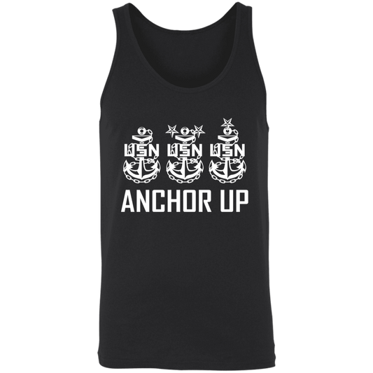 Anchor Up White Design Unisex Tank