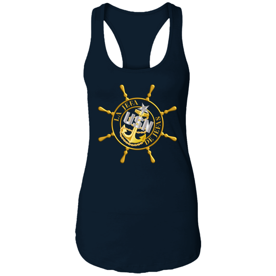 Ships Wheel Senior Jefa Racerback Tank