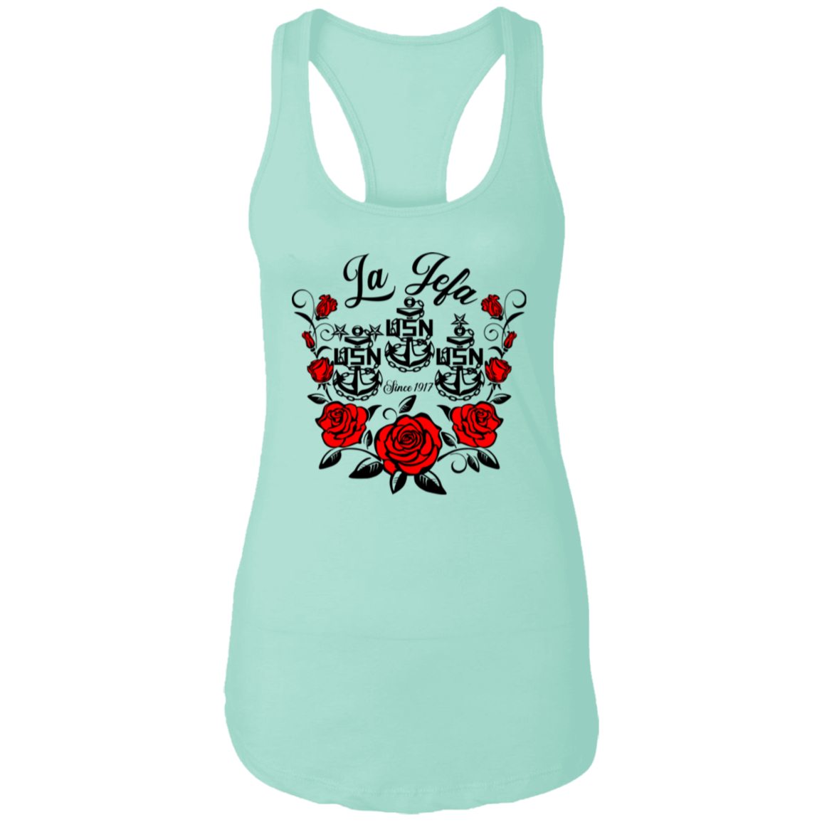 La Jefa Rose Ladies Racerback Tank