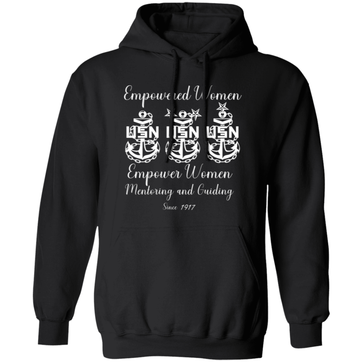 Empowered Women White Design Pullover Hoodie