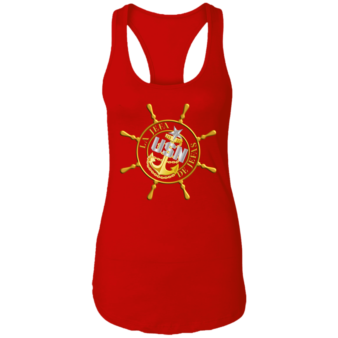 Ships Wheel Senior Jefa Racerback Tank