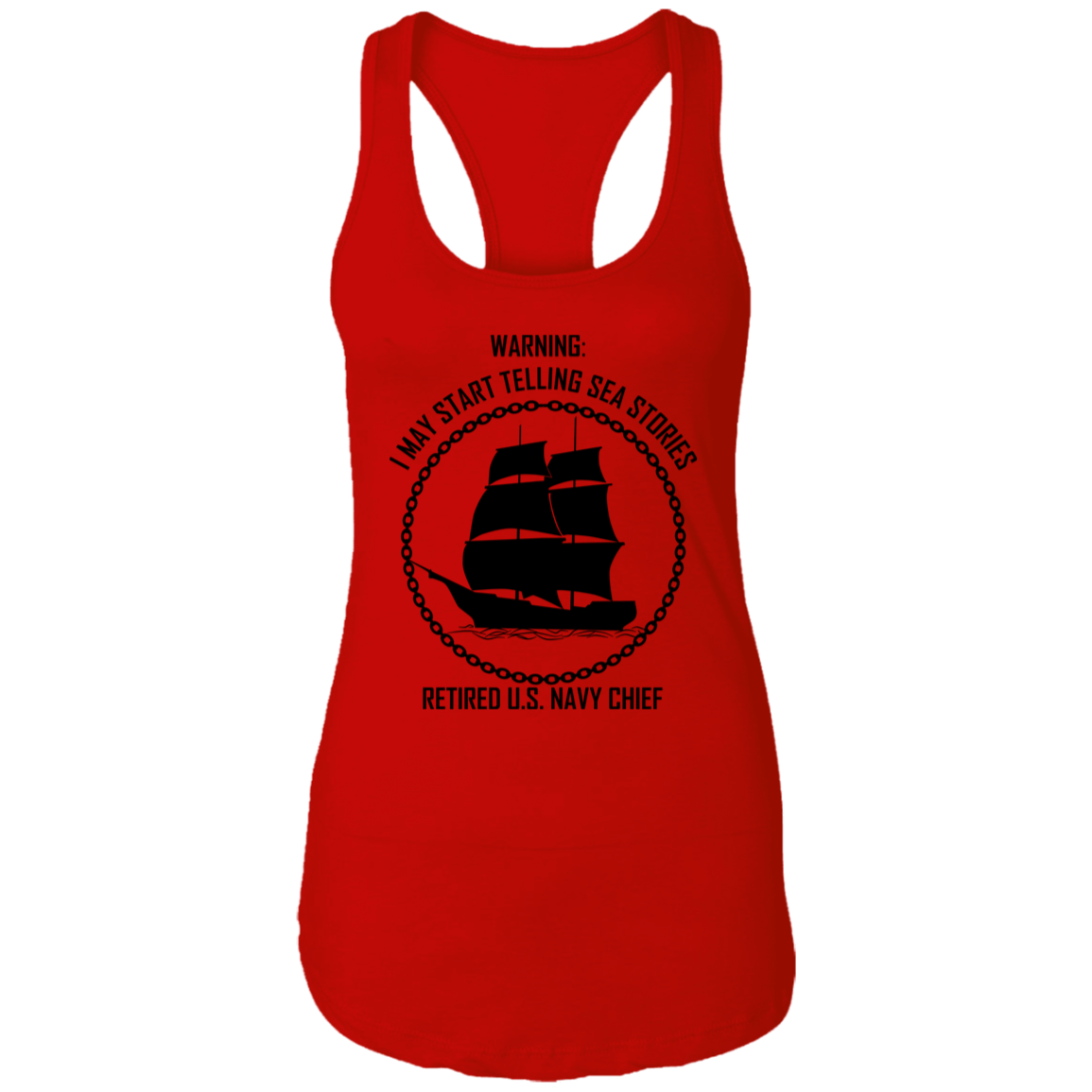 Retired Sea Stories Ladies Racerback Tank