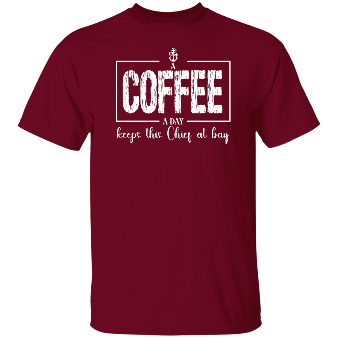 A Coffee a Day White Design 5.3 oz. T-Shirt