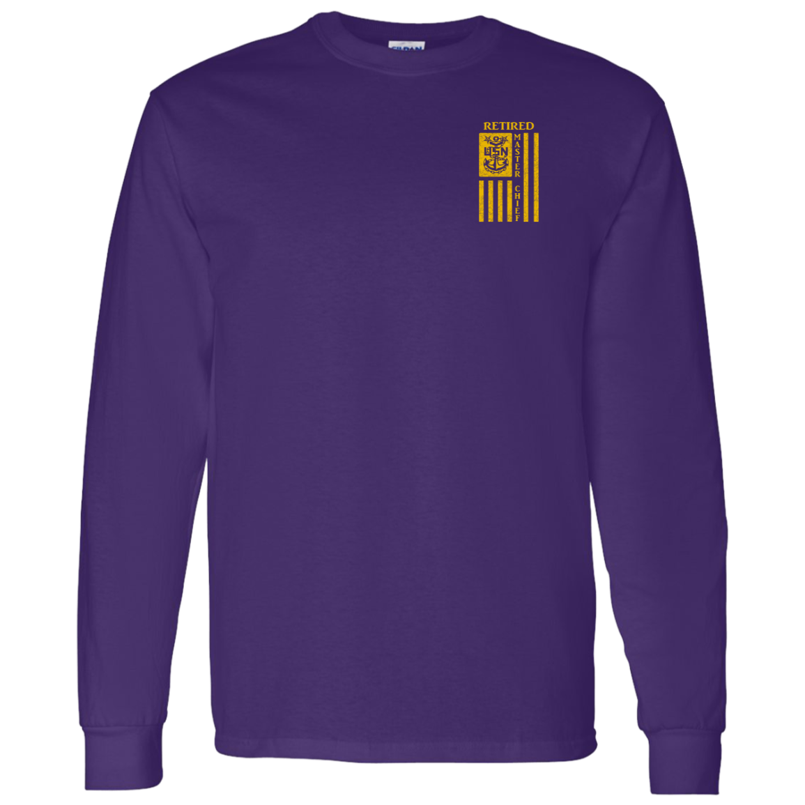 Retired Master Chief Flag FB LS T-Shirt 5.3 oz.
