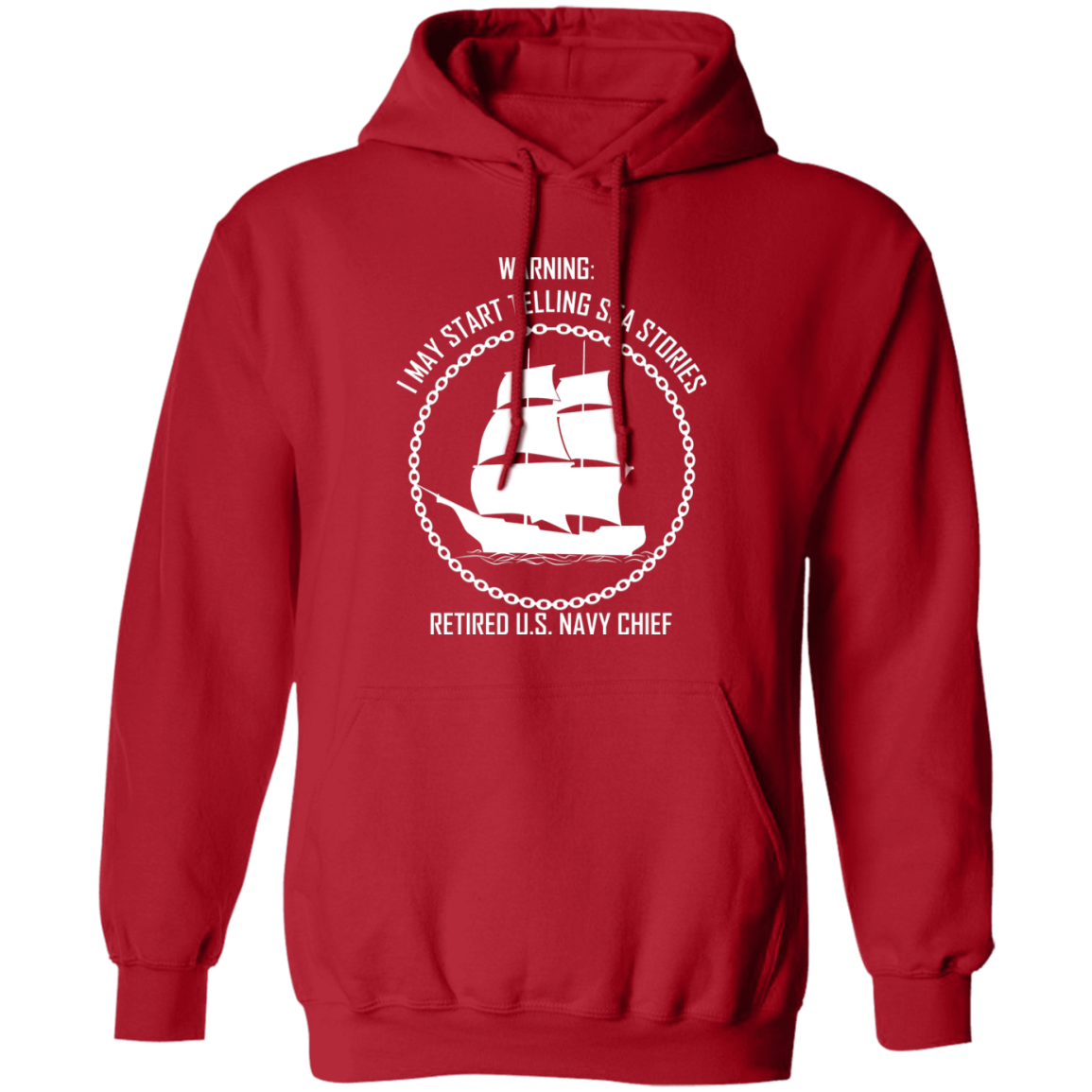 Retired Sea Stories White Pullover Hoodie