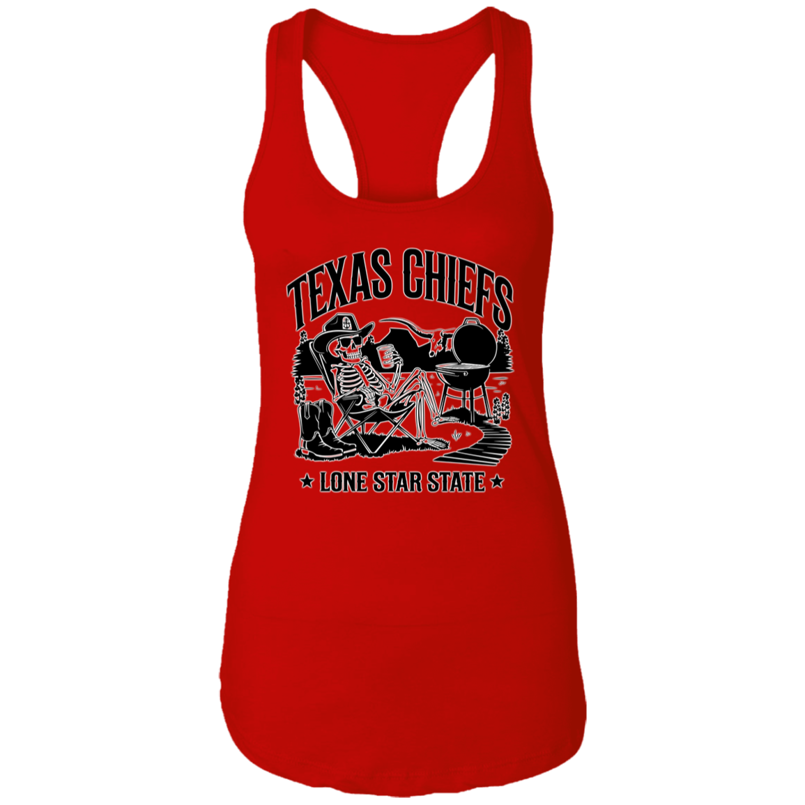 Lone Star State Texas Chiefs Ladies Racerback Tank