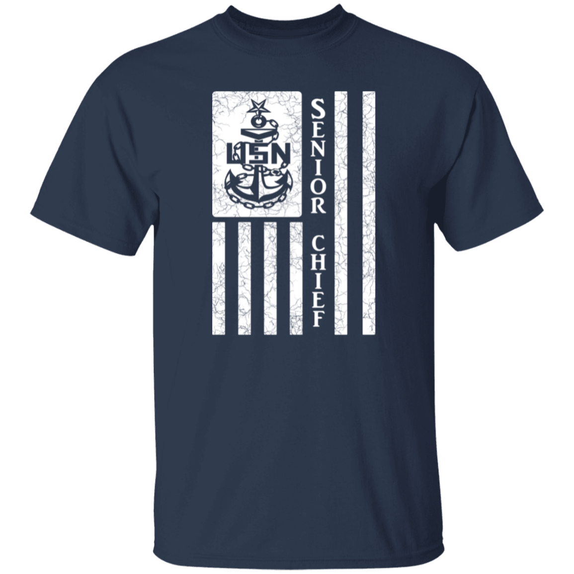 Senior Chief Flag White 5.3 oz. T-Shirt