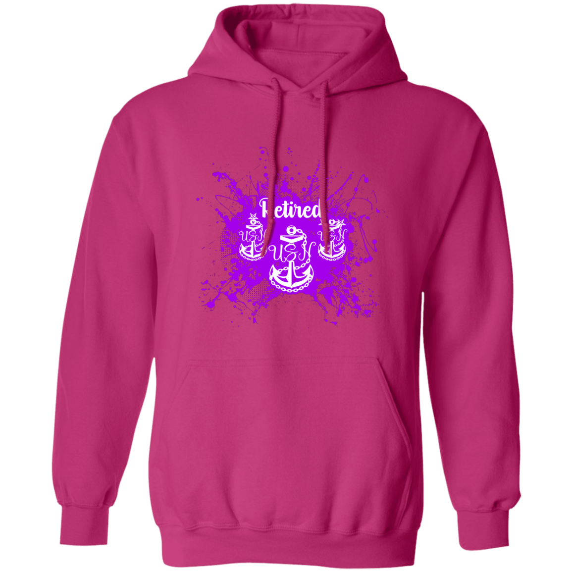 Retired Chief Purple Paint Pullover Hoodie