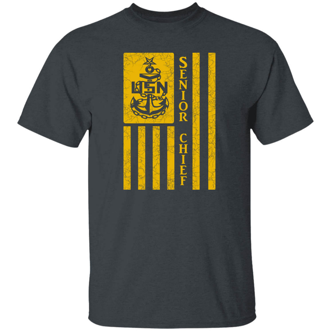 Senior Chief Flag Gold 5.3 oz. T-Shirt