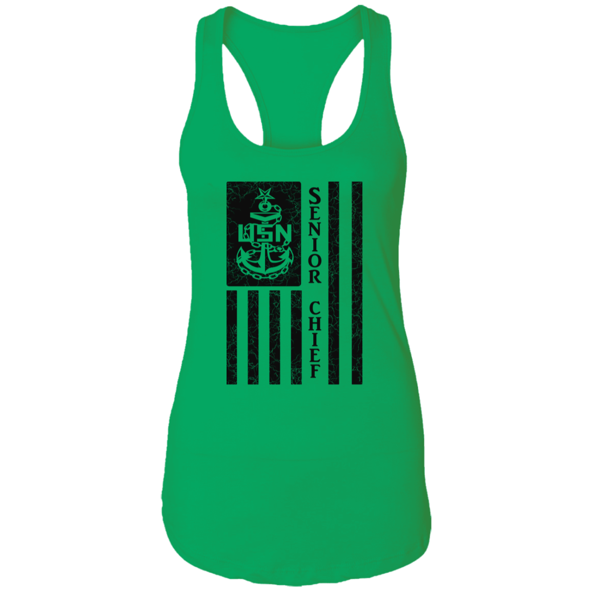 Senior Chief Flag Ladies Racerback Tank