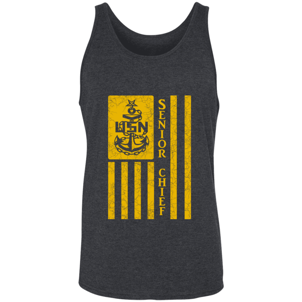 Senior Chief Flag Gold Unisex Tank