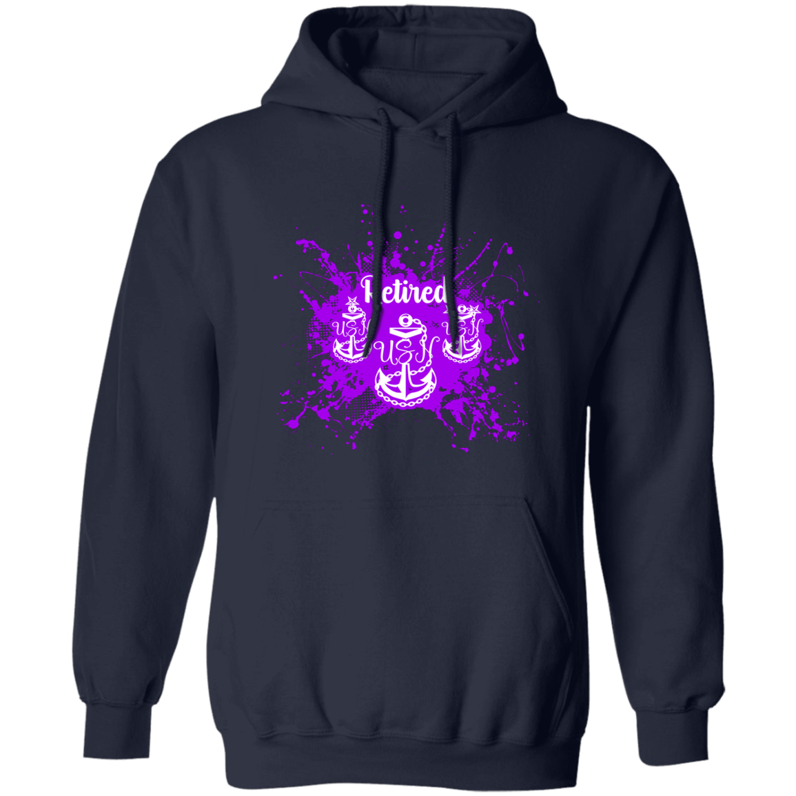 Retired Chief Purple Paint Pullover Hoodie