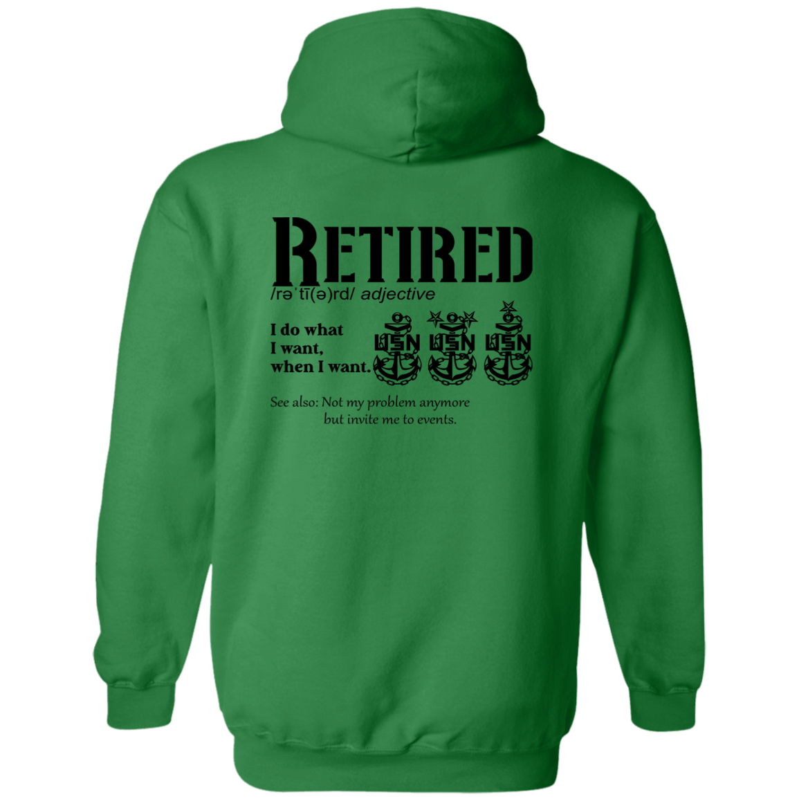 Retired Definition Zip Up Hooded Sweatshirt