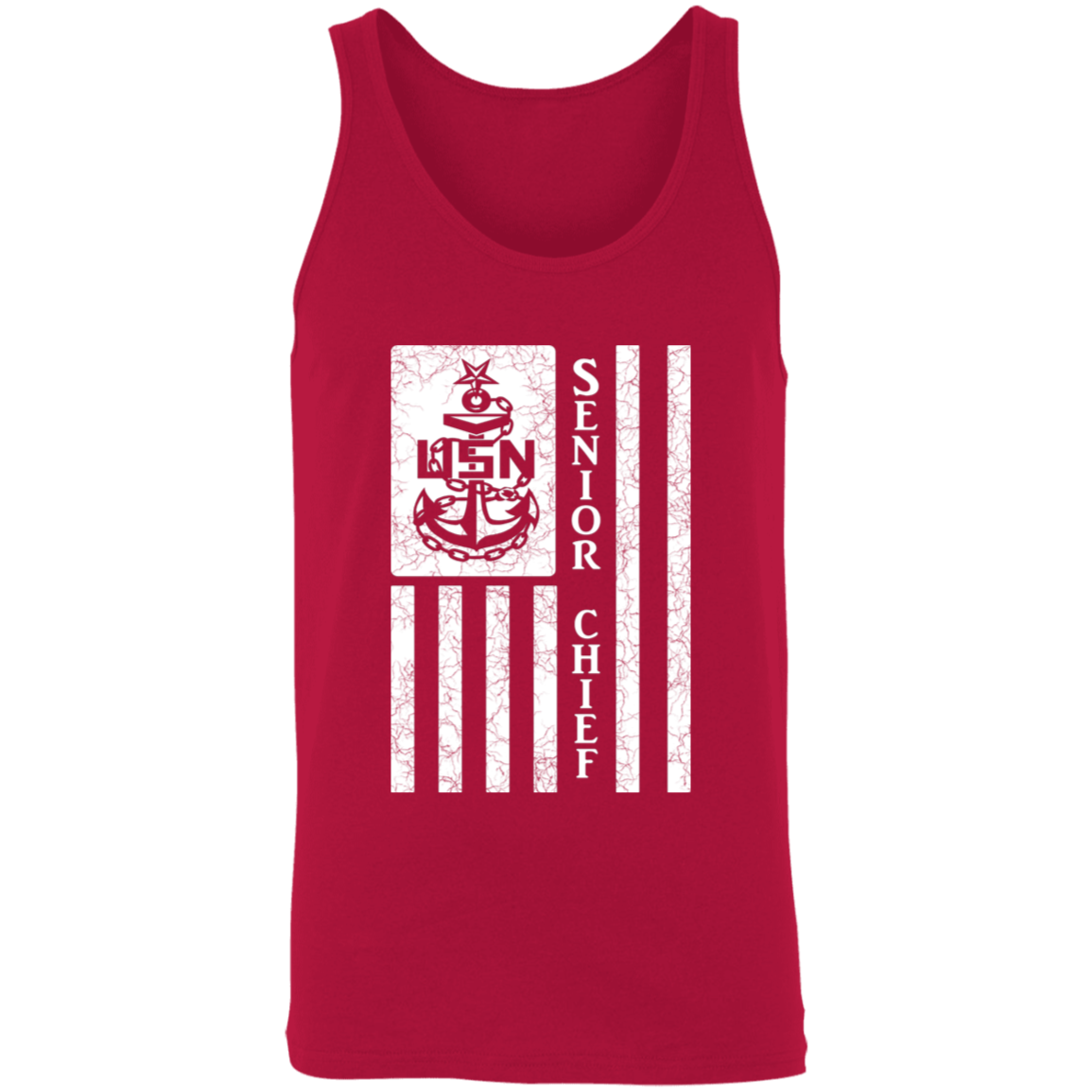 Senior Chief Flag White Unisex Tank