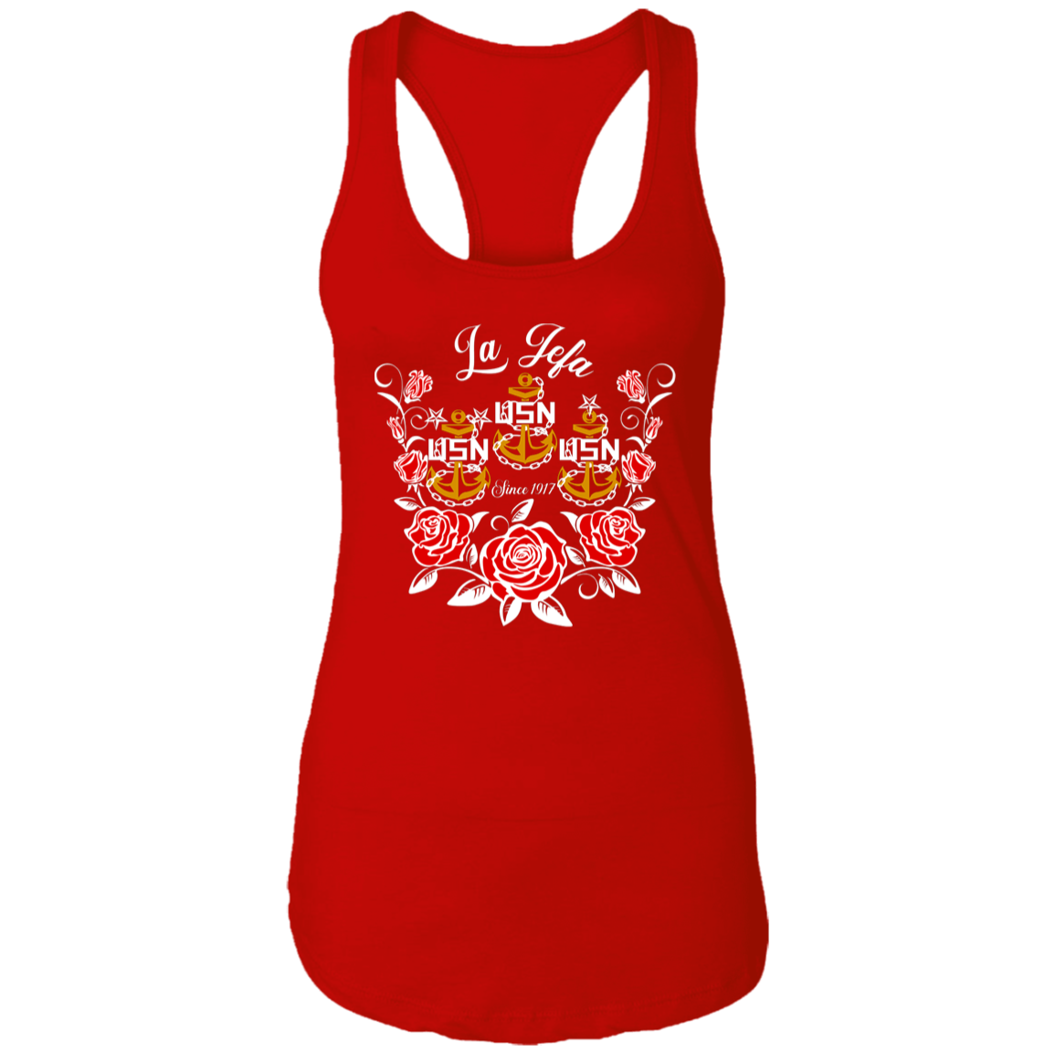 La Jefa Rose Gold Ladies Racerback Tank