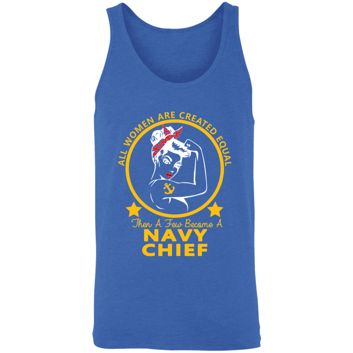 Navy Girl Chief Gold Unisex Tank