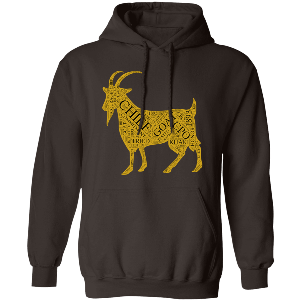 Goat Word Gold Pullover Hoodie