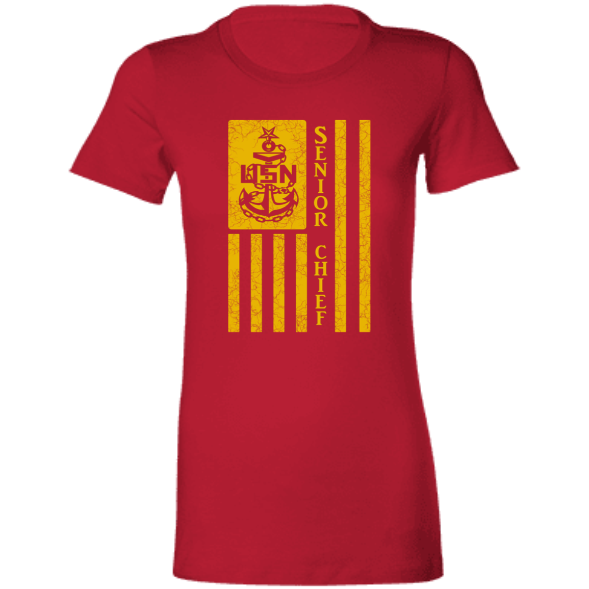 Senior Chief Flag Gold Ladies' Favorite T-Shirt