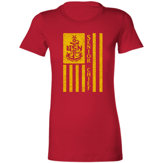 Senior Chief Flag Gold Ladies' Favorite T-Shirt