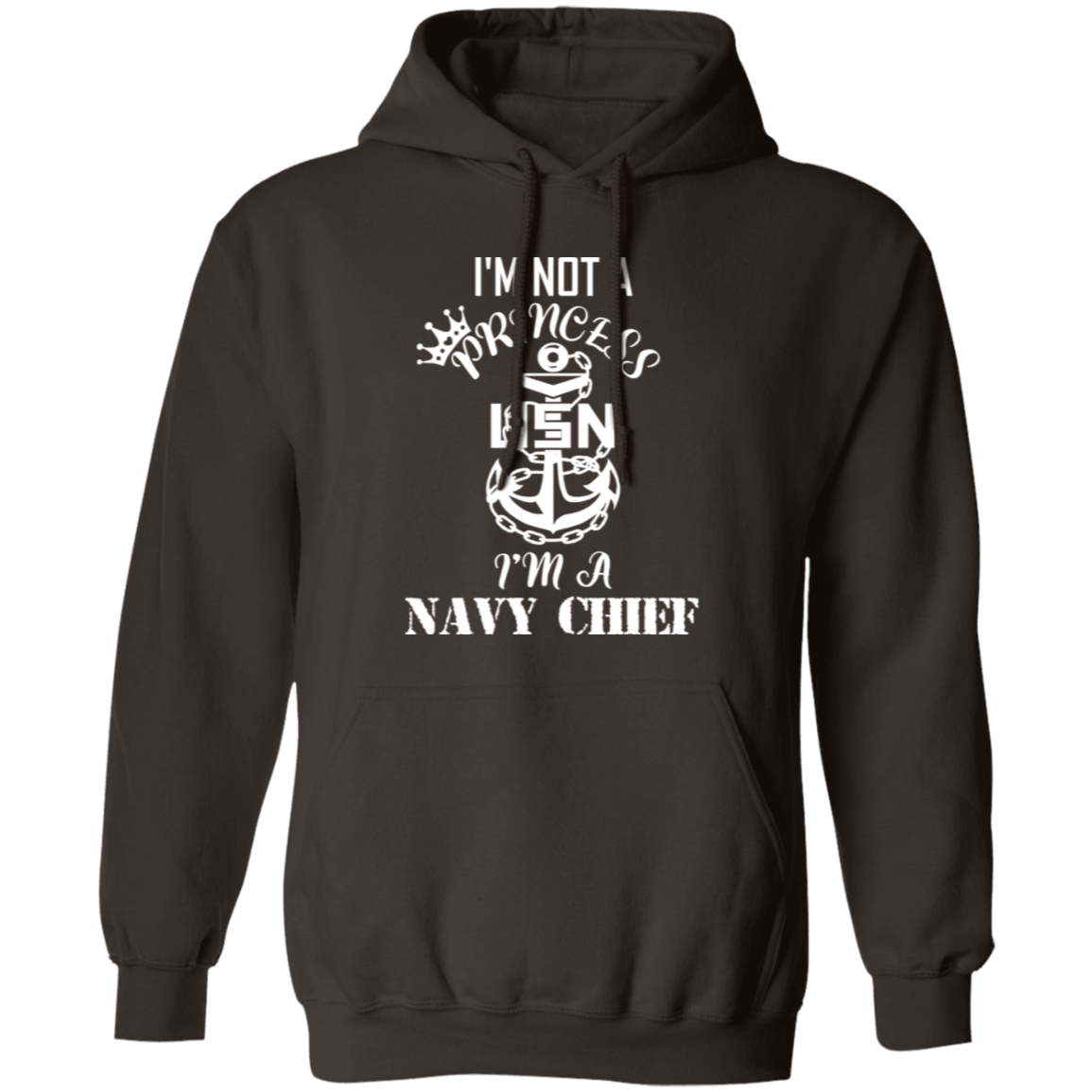 I'm not a Princess White Design Pullover Hoodie