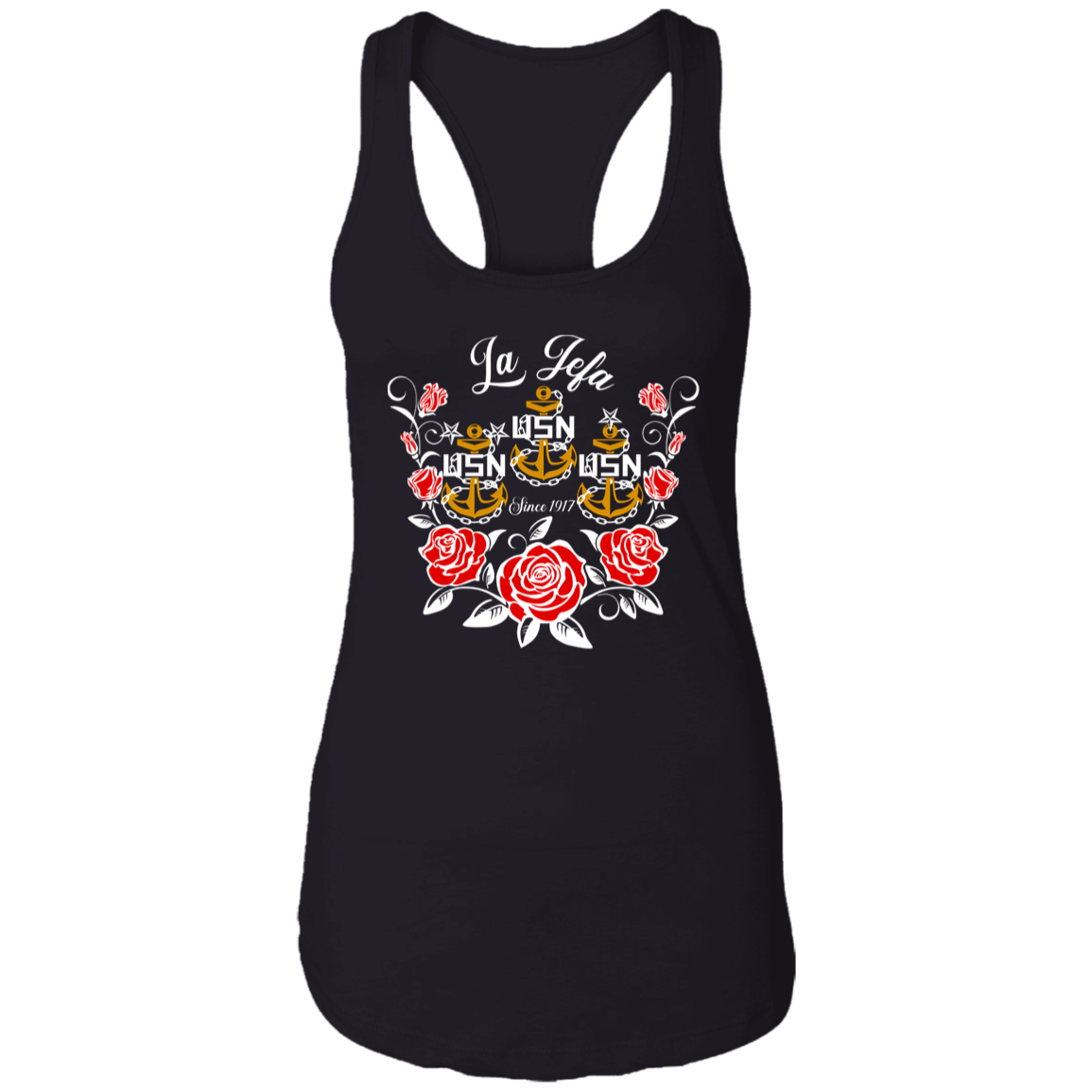La Jefa Rose Gold Ladies Racerback Tank