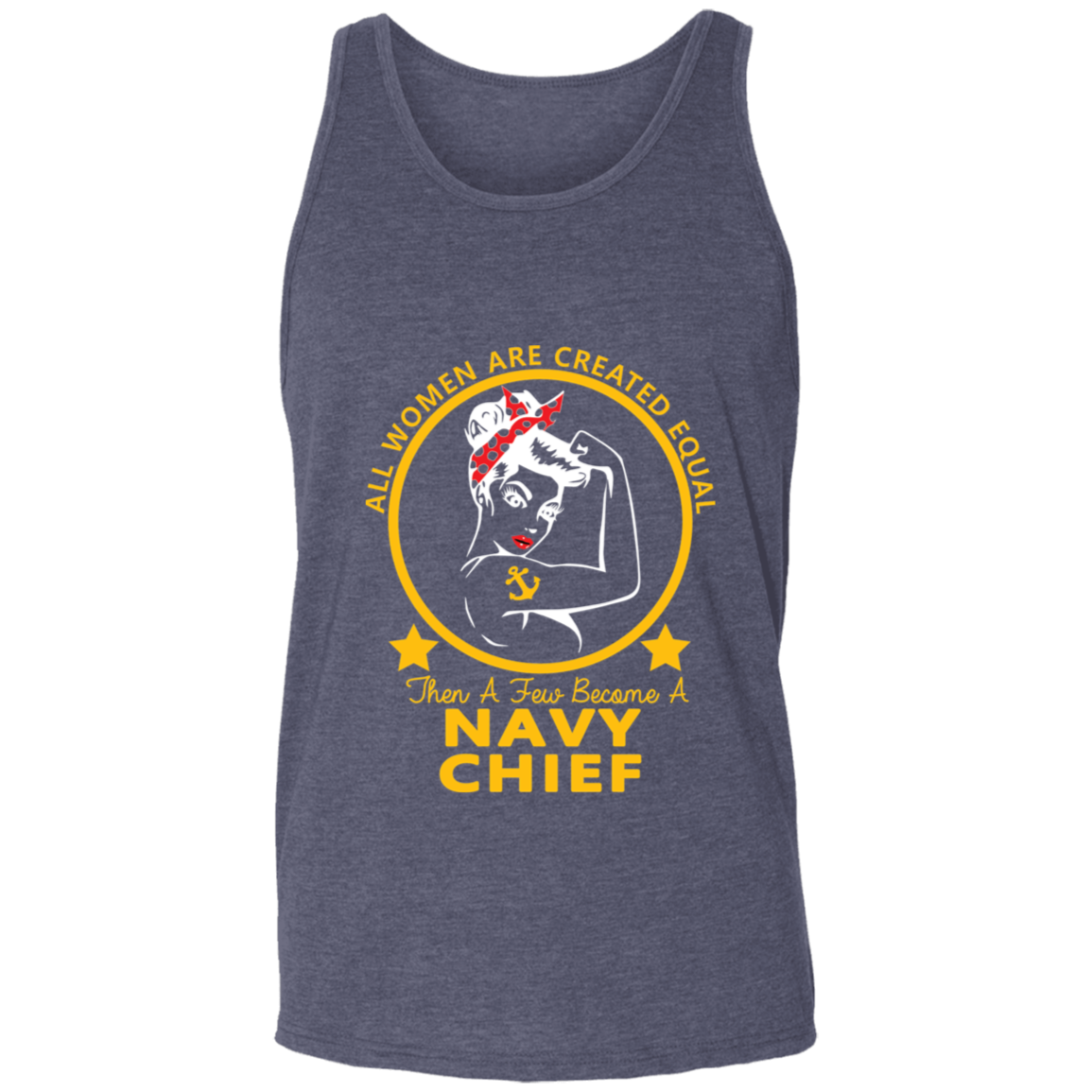 Navy Girl Chief Gold Unisex Tank