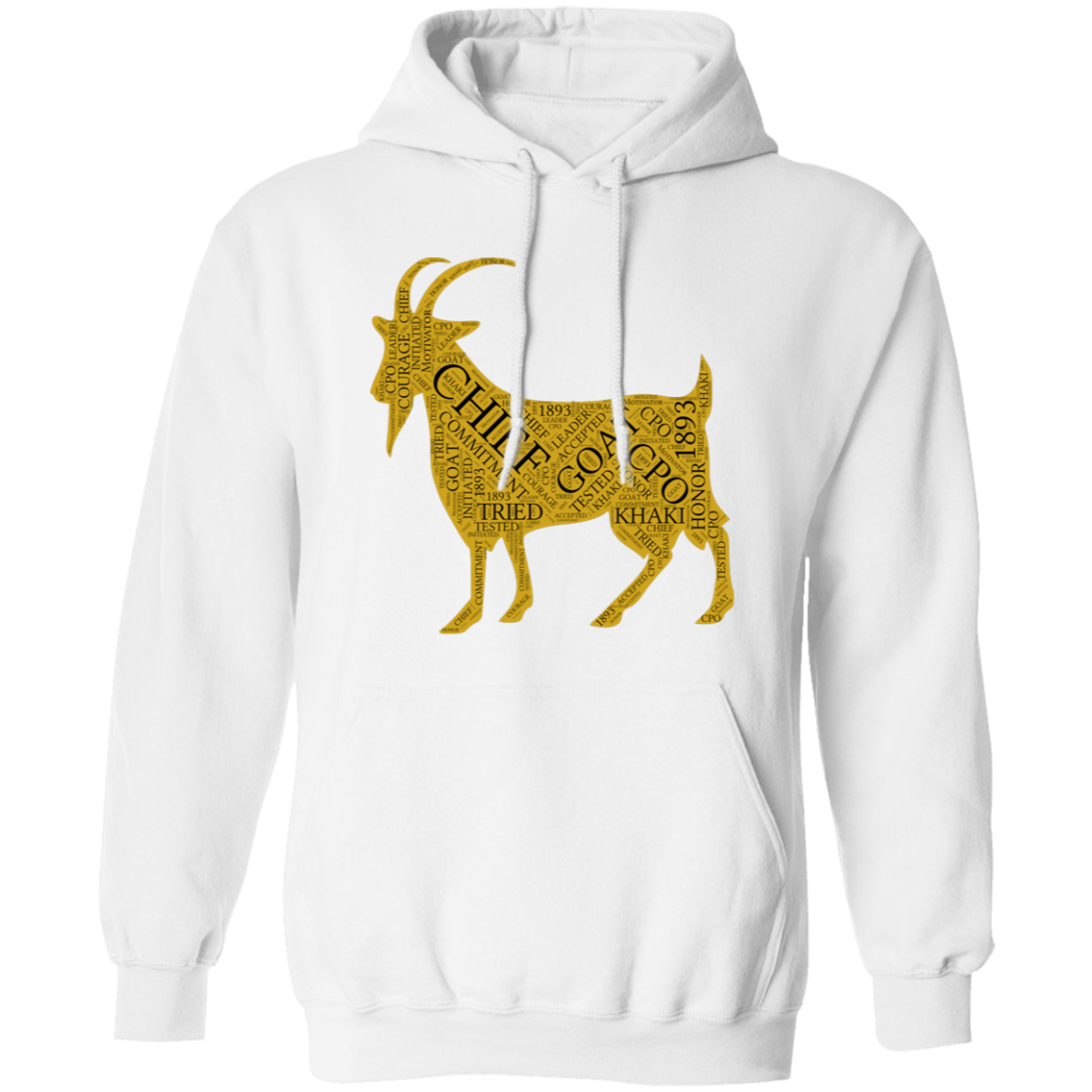 Goat Word Gold Pullover Hoodie