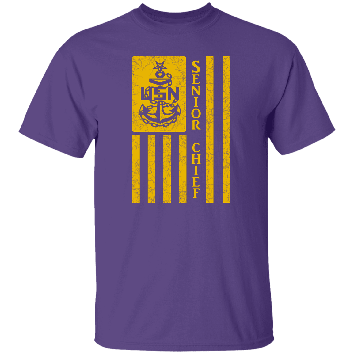 Senior Chief Flag Gold 5.3 oz. T-Shirt