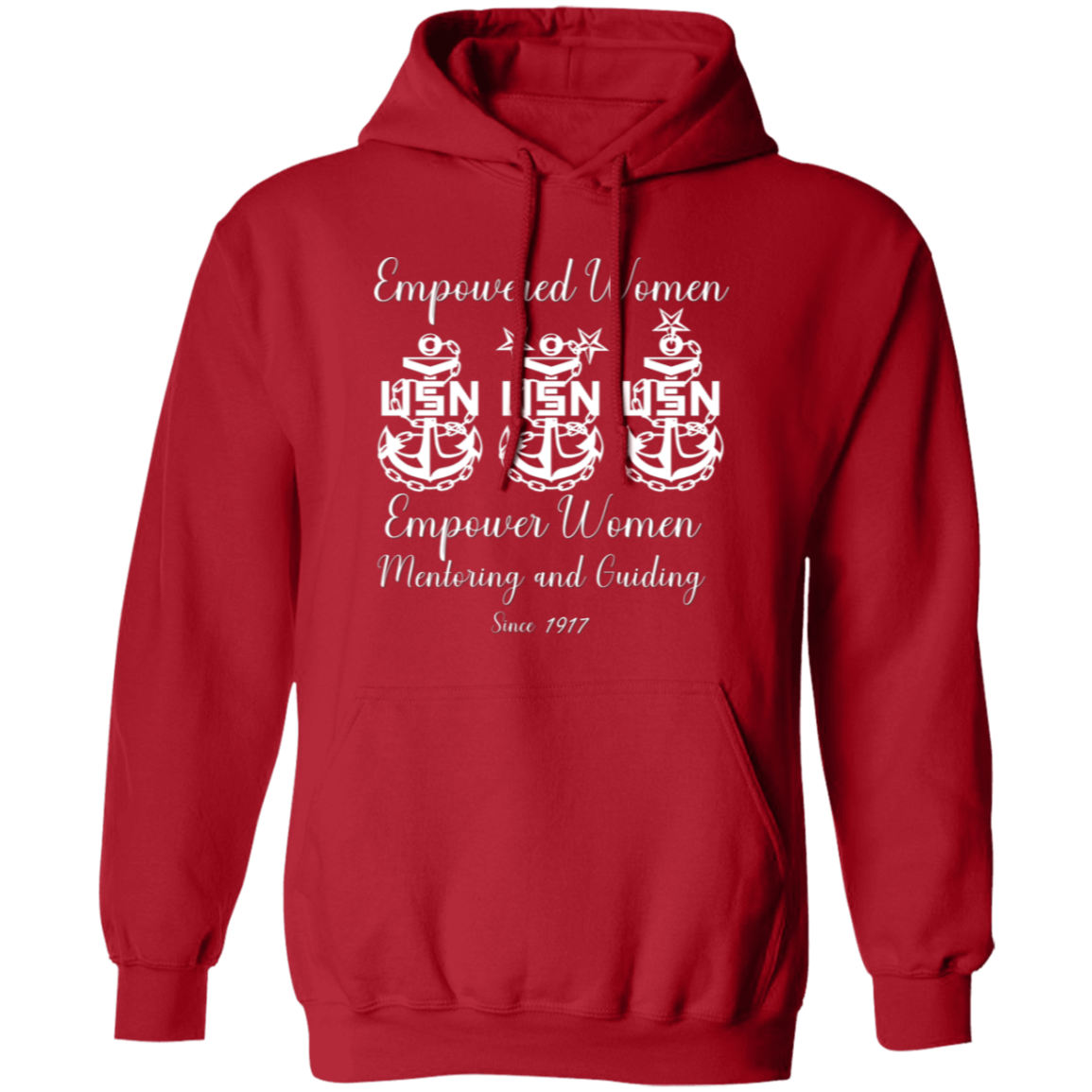 Empowered Women White Design Pullover Hoodie
