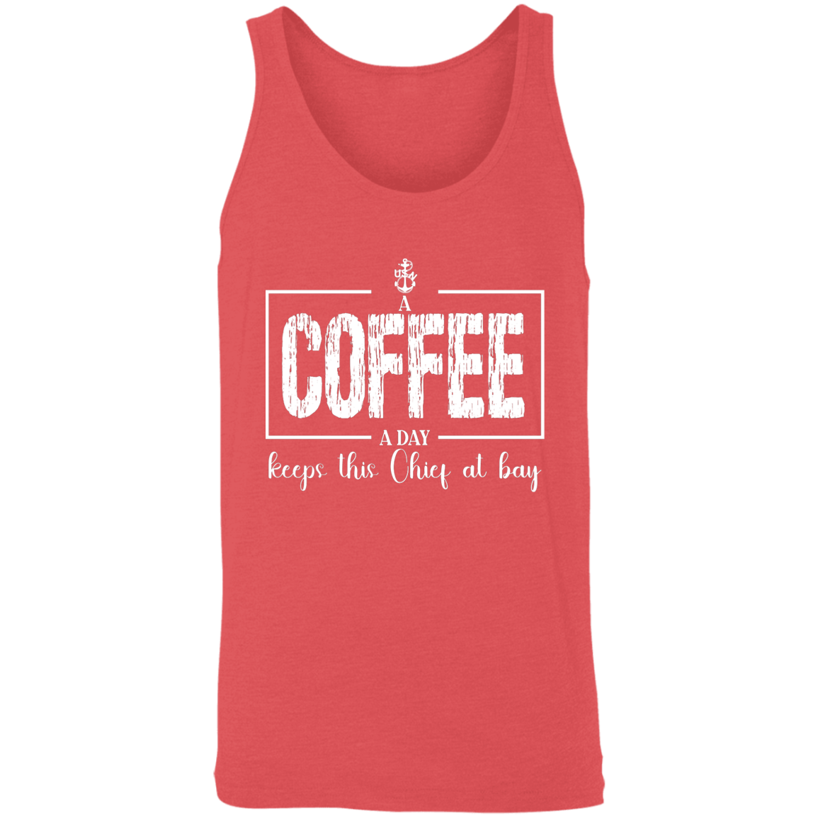 A Coffee a Day White Design Unisex Tank
