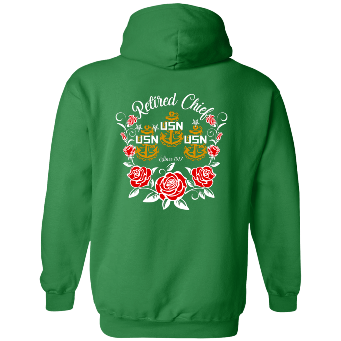 Retired Chief Rose Zip Up Hooded Sweatshirt