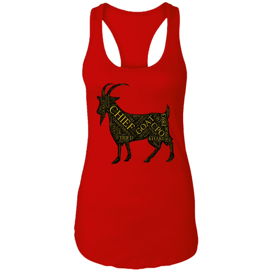 Goat Word Ladies Racerback Tank