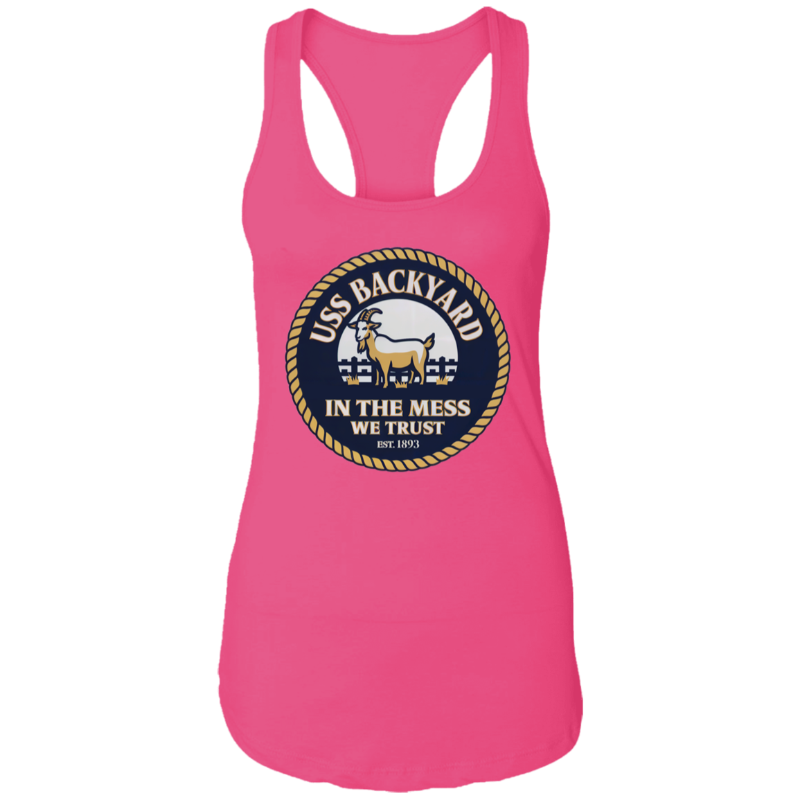 USS Backyard Ladies Racerback Tank