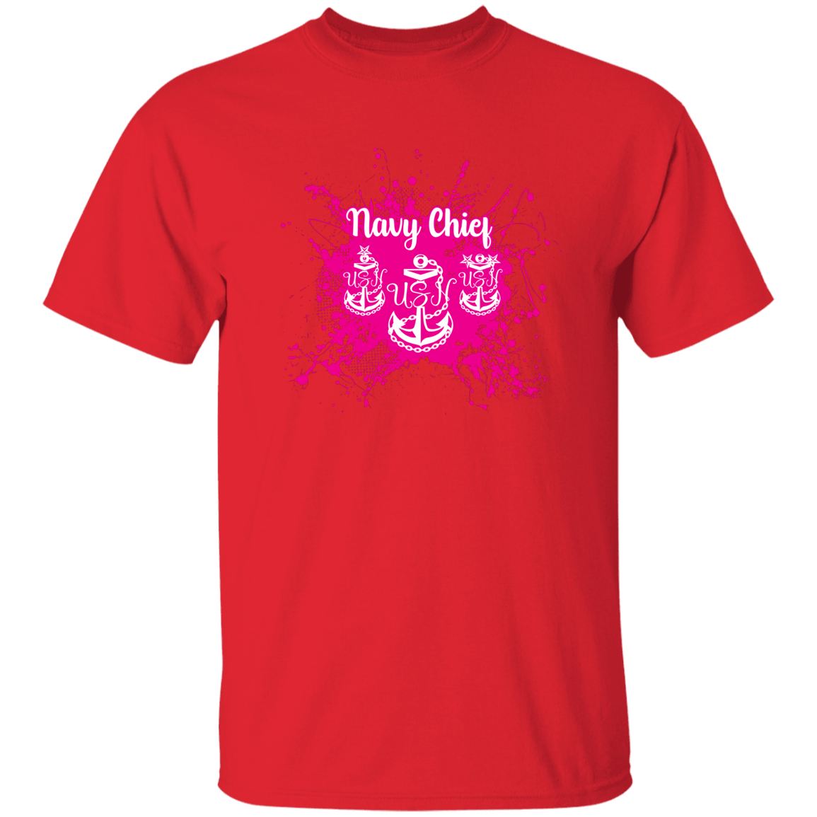 Navy Chief Pink Paint 5.3 oz. T-Shirt