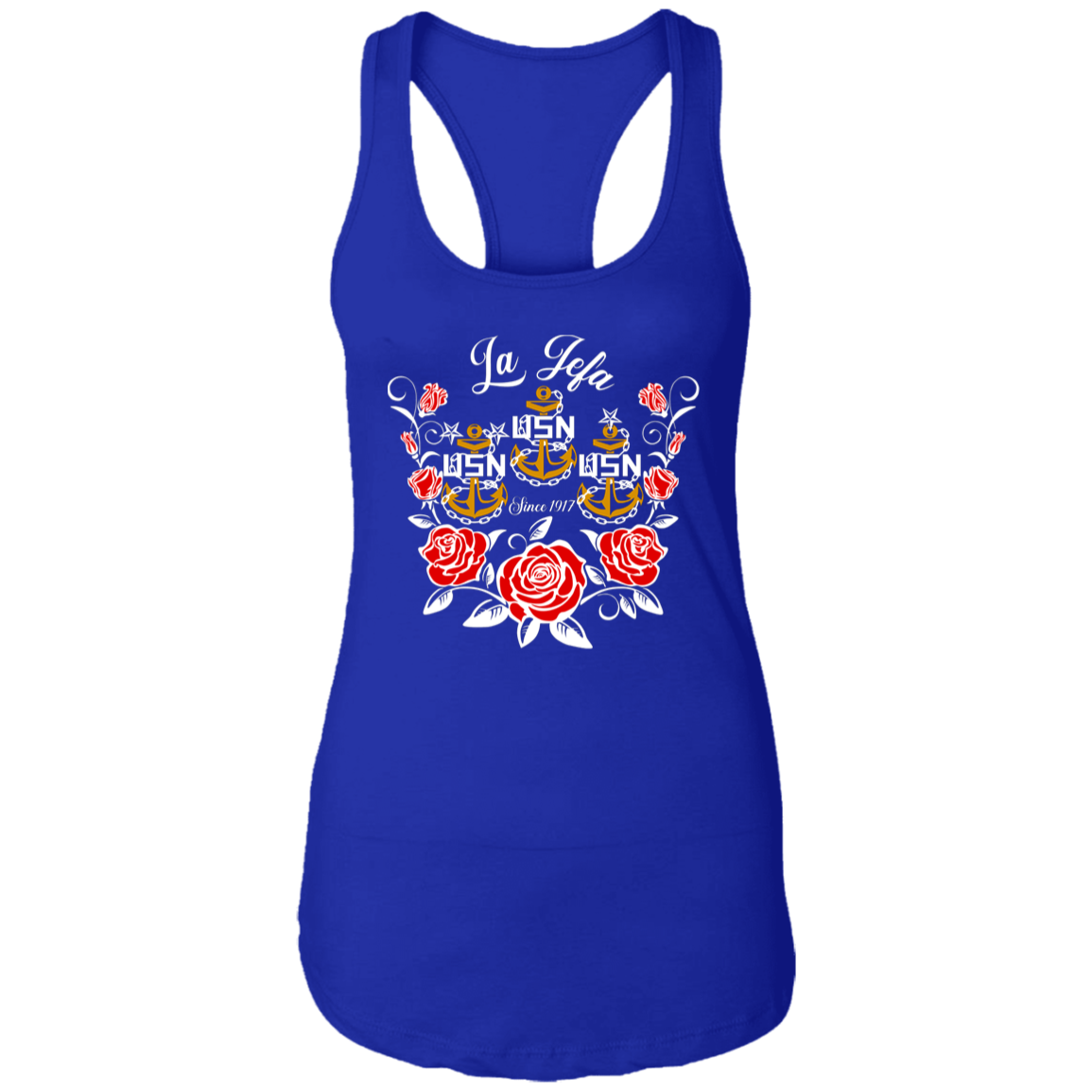 La Jefa Rose Gold Ladies Racerback Tank